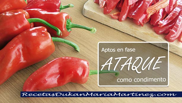 Pimientos: aptos Dukan desde fase Ataque como condimento