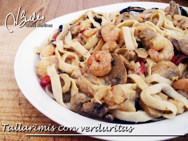 Recetas Dukan en Video Tallarimis con Verduritas y Gambas