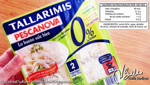 Tallarimis y dieta Dukan: recetas con Tallarimis para fase Ataque Tallarimis y dieta Dukan: recetas con Tallarimis para fase Ataque