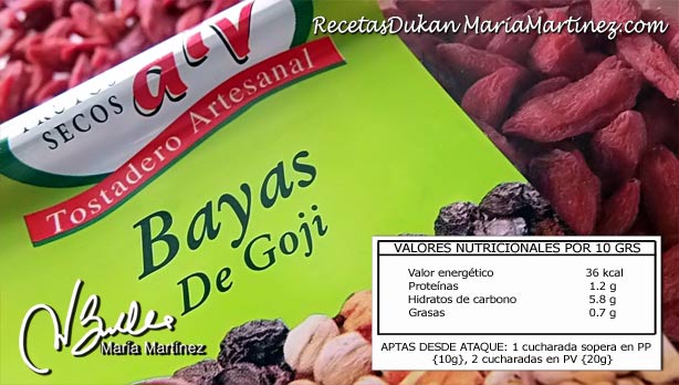 Bayas de Goji: aptas Dukan desde Ataque