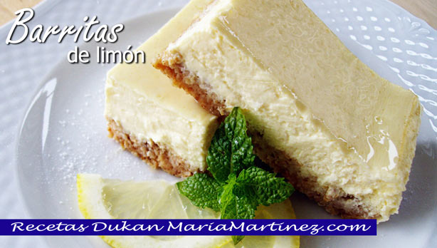 Postres Dukan: Barritas de limón, postre apto para fase Ataque