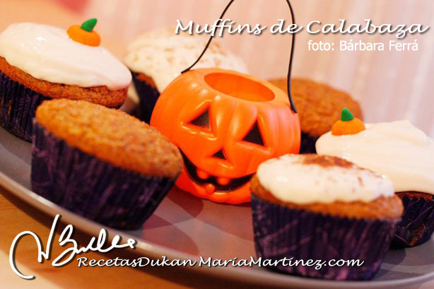Muffins Dukan (Magdalenas) de Calabaza