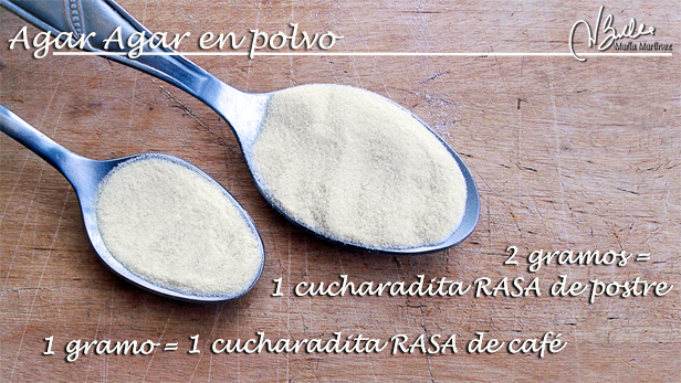 Como medir el Agar Agar: cuidado con el tamaño de la cuchara