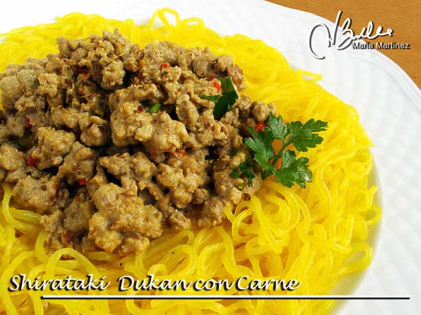 Fideos Shirataki Dukan con salsa de carne