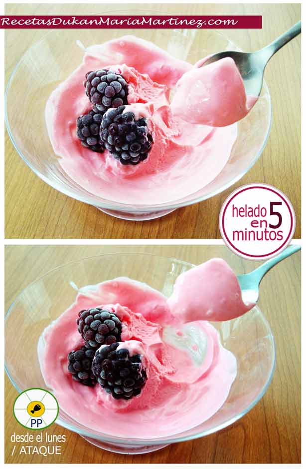 Helado Dukan fase Ataque, listo en 5 minutos (helado instantáneo)