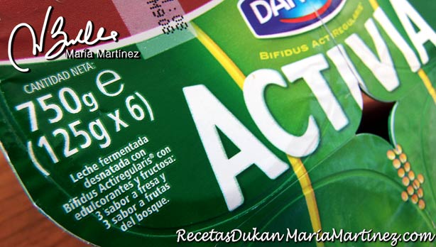 Activia de Danone: no Dukan (lleva Fructosa) Activia de Danone: no Dukan (lleva Fructosa)