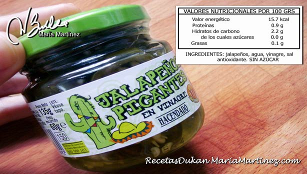 Jalapeños aptos Dukan en Mercadona