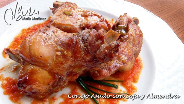 Asado Dukan de conejo con soja y almendra, en olla GM