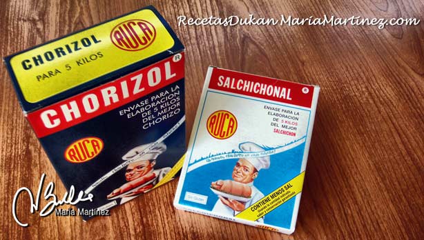 Chorizo Dukan, condimentos: Chorizol y Salchichonal Chorizo Dukan, condimentos: Chorizol y Salchichonal