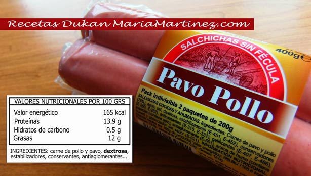 Salchichas Dukan de Pollo y Pavo en Mercadona