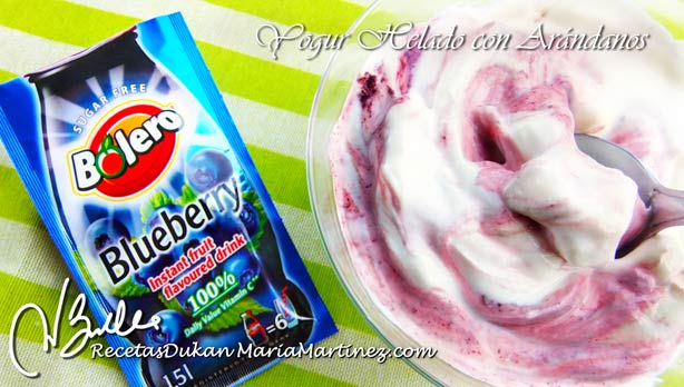 Yogur Helado Dukan sabor Arándanos ( bebidas Bolero)