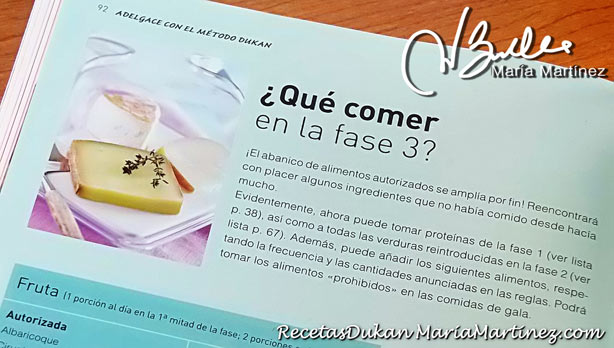 Fase Consolidación dieta Dukan: Qué comer