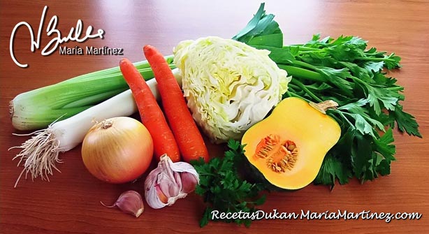 Sopa Quema Grasa Dukan: Ingredientes