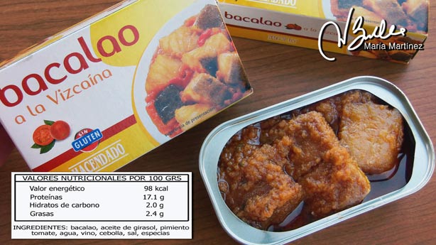 Conservas aptas Dukan en Mercadona: Bacalao a la vizcaina Conservas aptas Dukan en Mercadona: Bacalao a la vizcaina