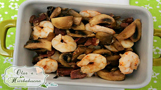 Recetas Dukan con Champiñones: con jamón y gambas
