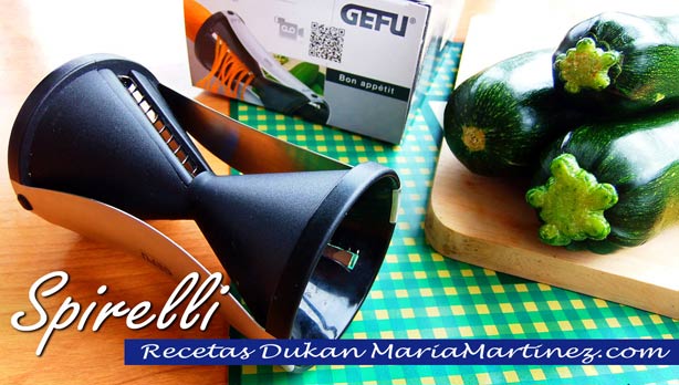 Pasta Dukan: espaguetis de calabacín (Crucero PV) Cortador Gefu Spirelli
