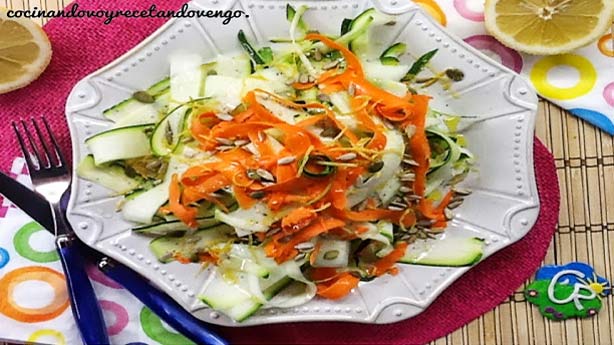 Recetas Dukan con Calabacín:  ensalada de calabacín