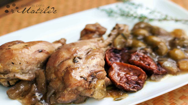 Recetas Dukan con Tomates Secos:  Jamoncitos de pollo con tomates secos