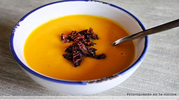 Recetas Dukan con Tomates Secos:  Crema de verduras con tomates secos