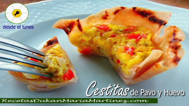 Desayuno Dukan fase Ataque y nueva dieta Dukan (Escalera Dukan): Cestitas de Jamón y Huevo, listas en 5 minutos