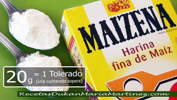 Tolerados Dukan: Maizena, harina de soja, harina de trigo, harina de centeno 