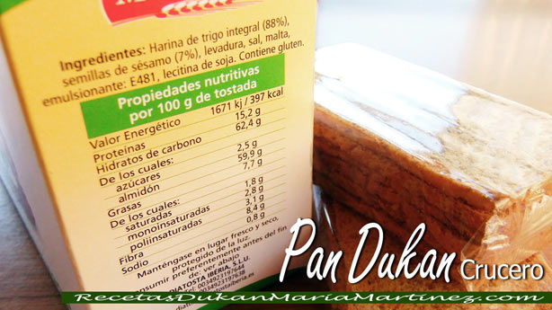 Pan Dukan en Mercadona, Lidl, Aldi:  pan de centeno integral para Crucero, Consolidación y la NUEVA dieta Dukan