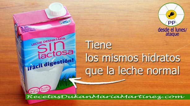 Dukan: leche sin lactosa. ¿cuánta puedo tomar? ¿engorda menos que la normal?