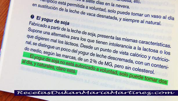 Yogures de Soja y dieta Dukan: cantidad máxima permitida