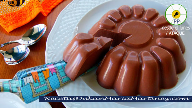 Flan Dukan sin huevo de Tofu y Chocolate (PP, fase Ataque)
