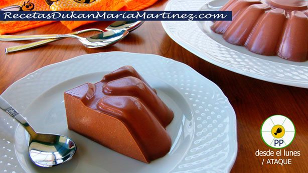 Flan Dukan sin huevo de Tofu y Chocolate (PP, fase Ataque)