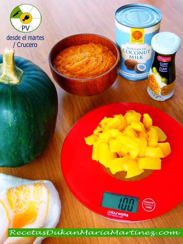 Maria Martinez Dukan: Crema de Calabaza y curry (Crucero PV)