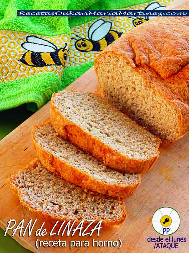 Pan de Linaza, apto dieta Dukan desde la primera fase (Ataque). Receta para horno