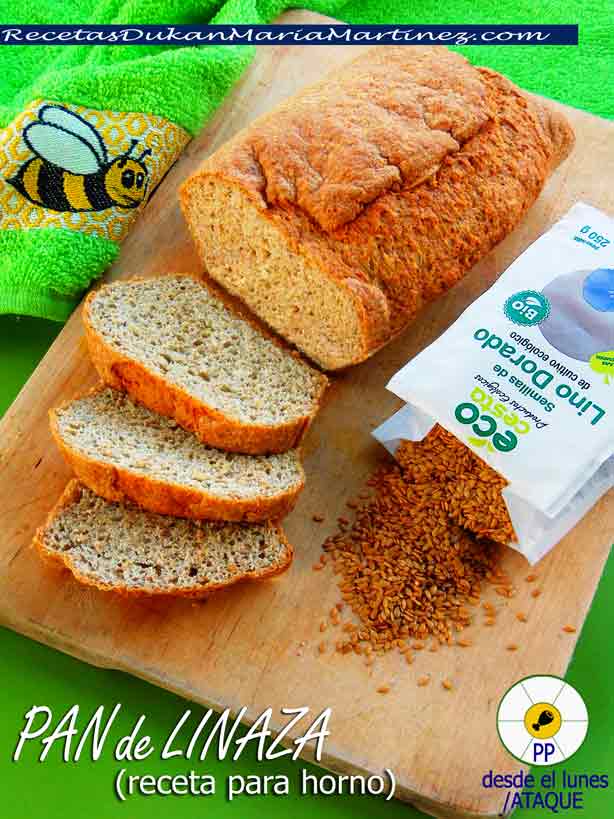 Pan de Linaza, apto dieta Dukan desde la primera fase (Ataque). Receta para horno