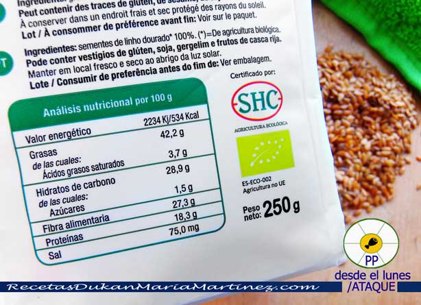 Pan de Linaza, apto dieta Dukan desde la primera fase (Ataque). Receta para horno