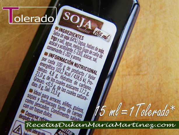 Salsa de Soja y dieta Dukan ¿qué marcas son aptas desde Ataque?