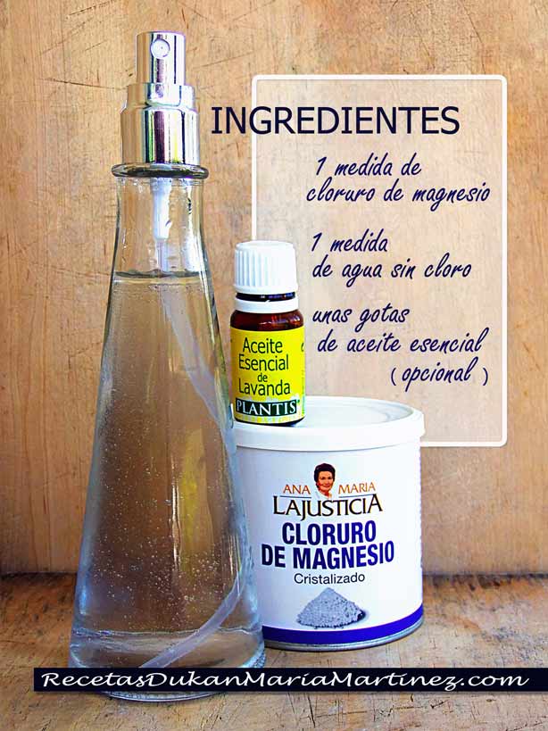 Aceite de Magnesio casero, ingredientes