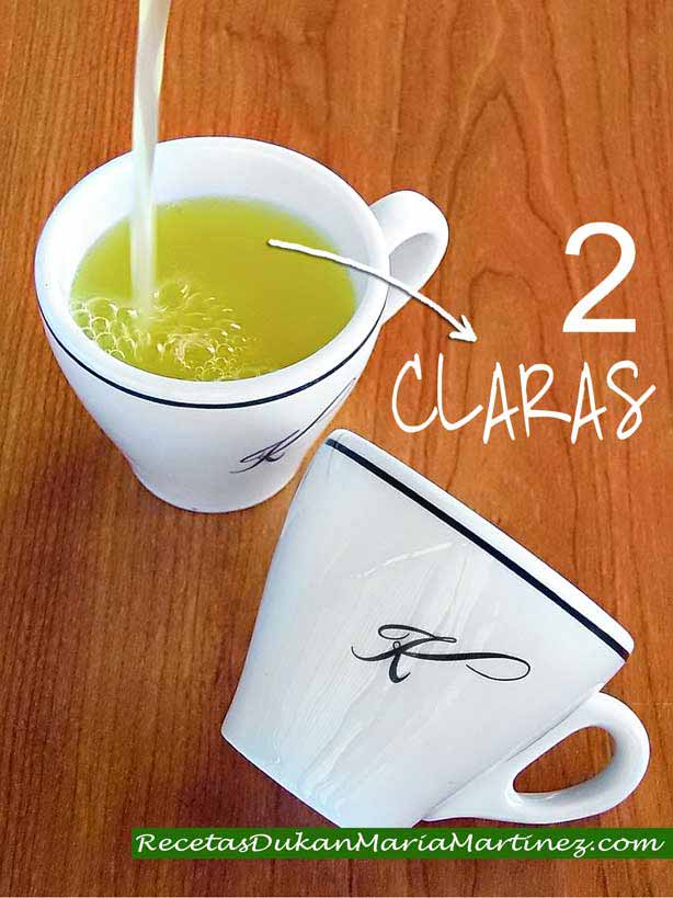 ¿Cómo mido las claras para una receta? Opción 2: usando una tacita para café expresso (1 tacita = 70 ml = 2 claras)