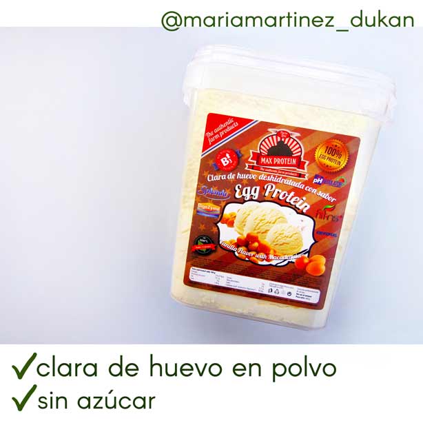 Clara de huevo en polvo (proteina de huevo), apta desde fase 1. Lista de la Compra Dukan: mis compras del mes