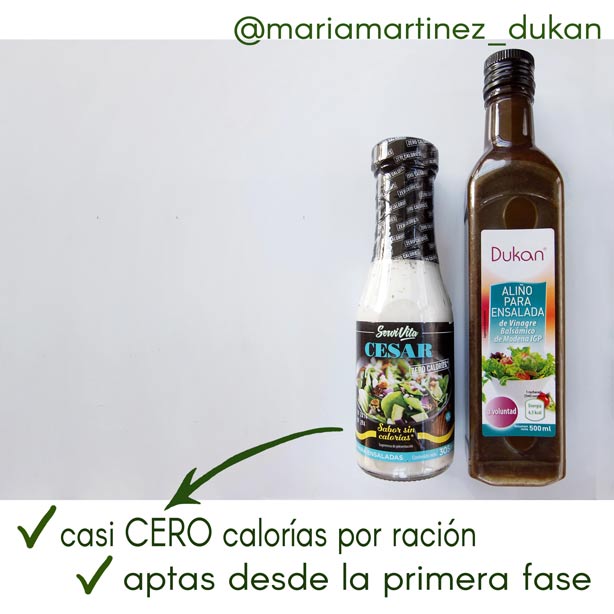 Aliños y salsas para ensalada aptos desde fase 1 (Ataque) Lista de la Compra Dukan: mis compras del mes